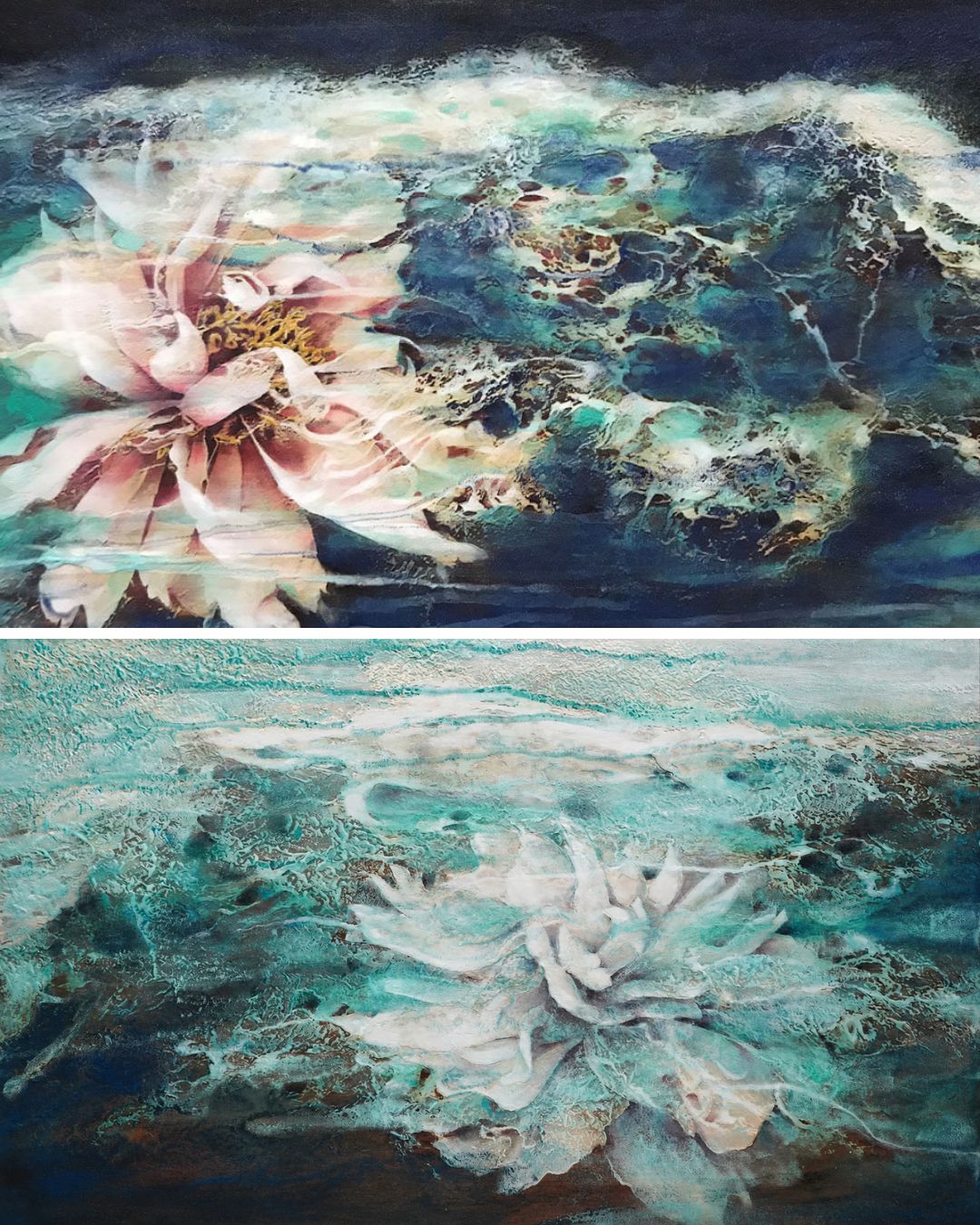 【畫作】孫翼華-海雲夢華 & 以花為誓